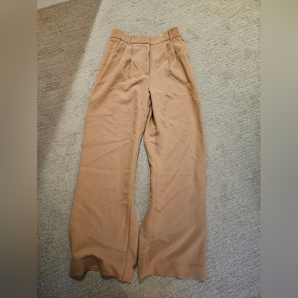 Abercrombie & Fitch Women's Wide Leg Tan Pants